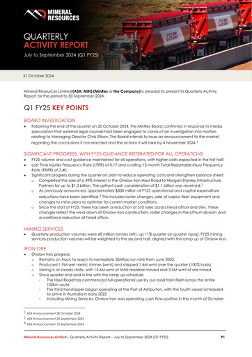 Thumbnail Mineral Resources Quarterly Report 2025-q1
