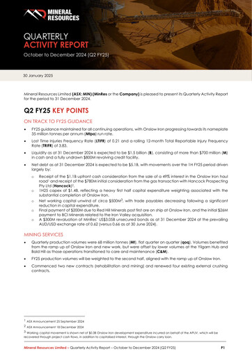Thumbnail Mineral Resources Quarterly Report 2025-q2