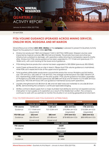 Thumbnail Mineral Resources Quarterly Report 2026-q3