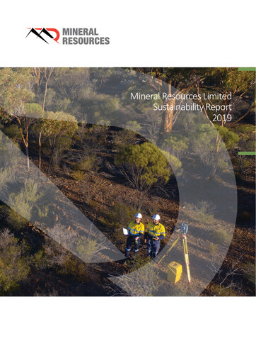 Thumbnail Mineral Resources Sustainability Report 2019