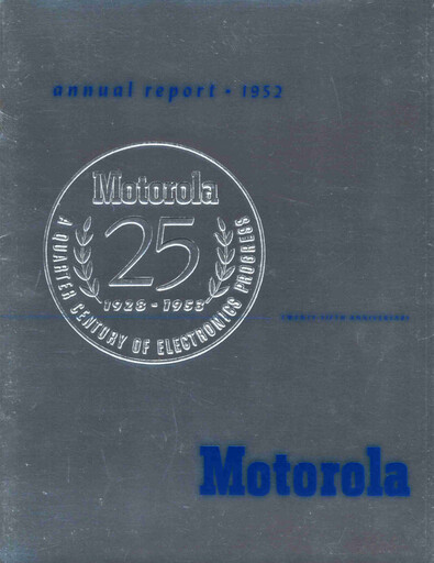 Thumbnail Motorola Solutions
 Annual Report 1952