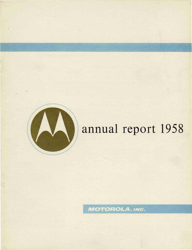 Thumbnail Motorola Solutions
 Annual Report 1958