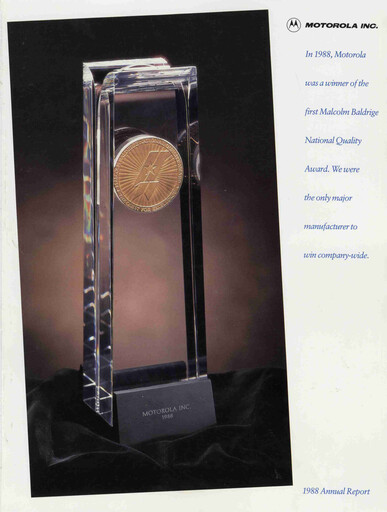 Thumbnail Motorola Solutions
 Annual Report 1988