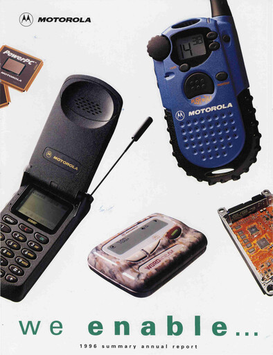 Thumbnail Motorola Solutions
 Annual Report 1996