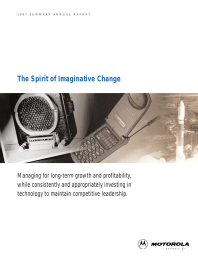 Thumbnail Motorola Solutions
 Annual Report 1997