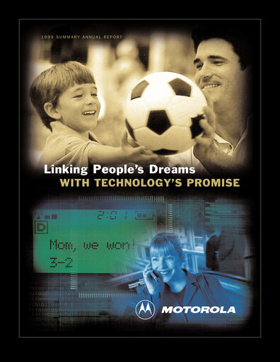 Thumbnail Motorola Solutions
 Annual Report 1999