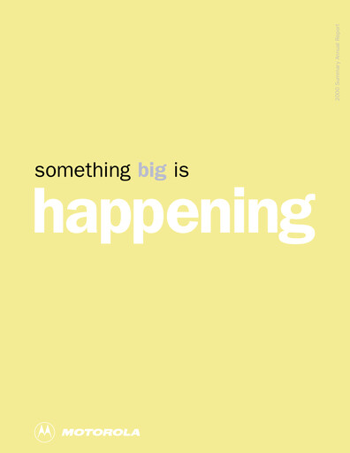 Thumbnail Motorola Solutions
 Annual Report 2000