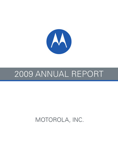 Thumbnail Motorola Solutions
 Annual Report 2009