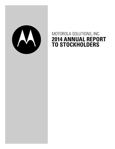 Thumbnail Motorola Solutions
 Annual Report 2014