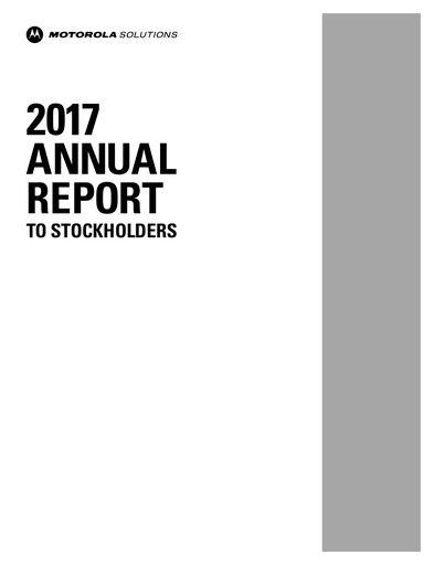 Thumbnail Motorola Solutions
 Annual Report 2017