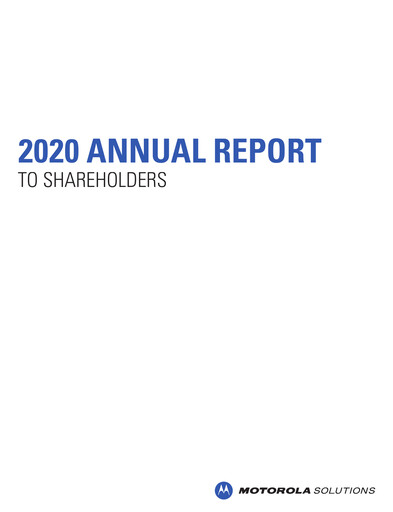 Thumbnail Motorola Solutions
 Annual Report 2020