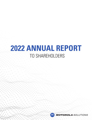 Thumbnail Motorola Solutions
 Annual Report 2022