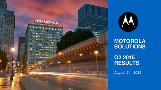 Thumbnail Motorola Solutions
 Quarterly Report 2015-q2