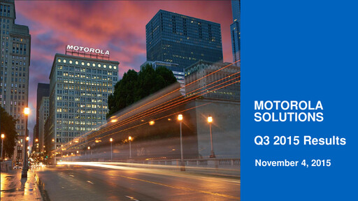 Thumbnail Motorola Solutions
 Quarterly Report 2015-q3