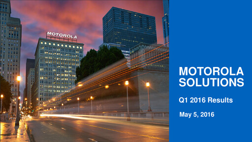 Thumbnail Motorola Solutions
 Quarterly Report 2016-q1
