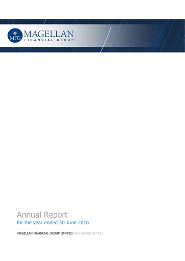 Thumbnail Magellan Financial Group Annual Report 2016