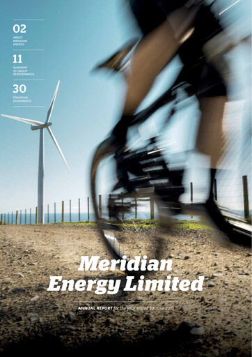 Thumbnail Meridian Energy Annual Report 2013