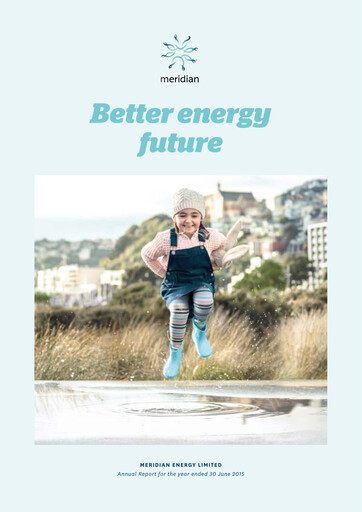 Thumbnail Meridian Energy Annual Report 2015