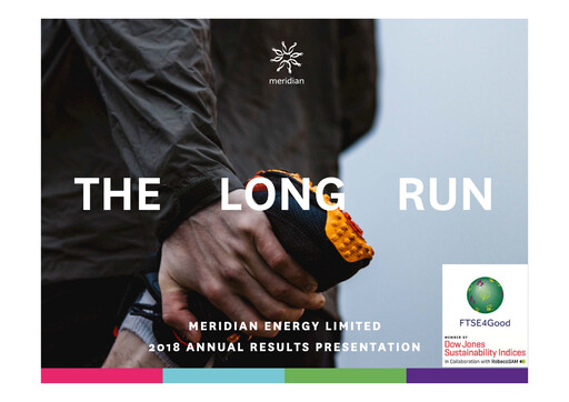 Thumbnail Meridian Energy Annual Report 2018