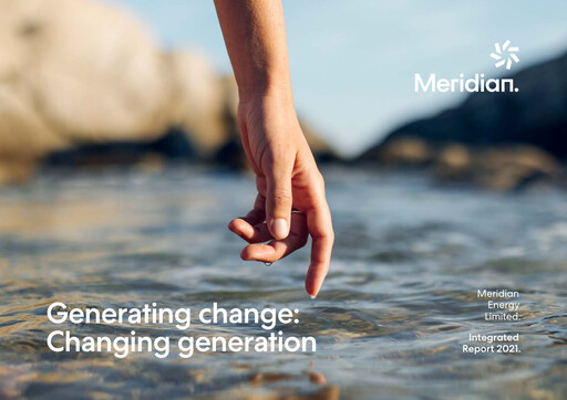 Thumbnail Meridian Energy Annual Report 2021