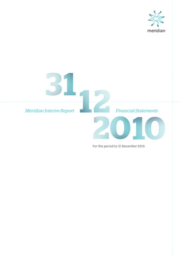 Thumbnail Meridian Energy Financial Statement 2010-h1