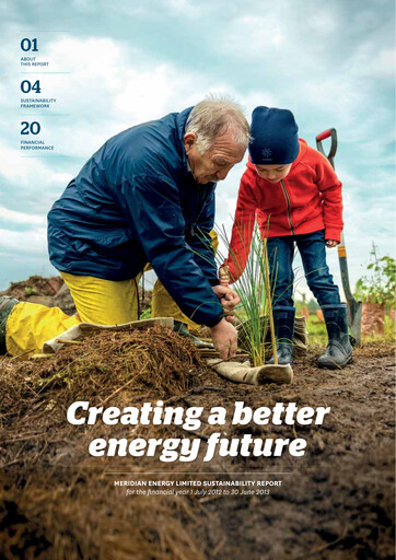 Thumbnail Meridian Energy Sustainability Report 2013