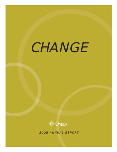 Thumbnail Oneok Annual Report 2005