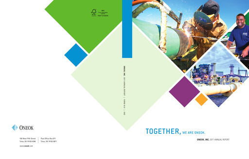 Thumbnail Oneok Annual Report 2011