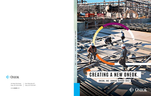 Thumbnail Oneok Annual Report 2013