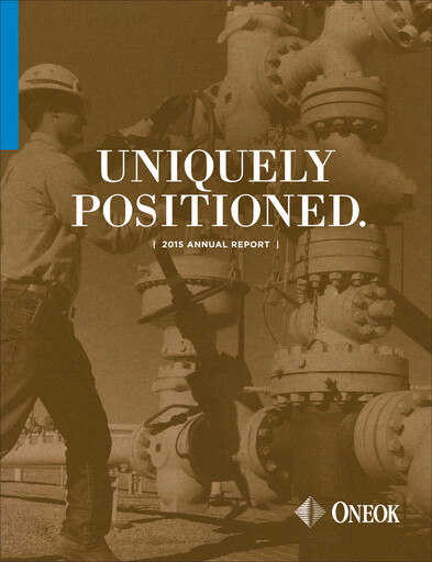 Thumbnail Oneok Annual Report 2015