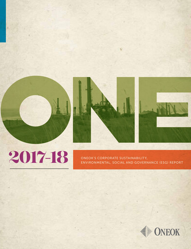 Thumbnail Oneok Sustainability Report 2017-2018