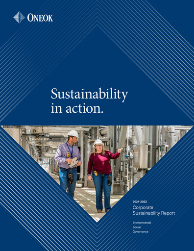 Thumbnail Oneok Sustainability Report 2021-2022