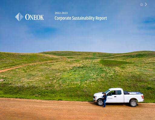 Thumbnail Oneok Sustainability Report 2022-2023