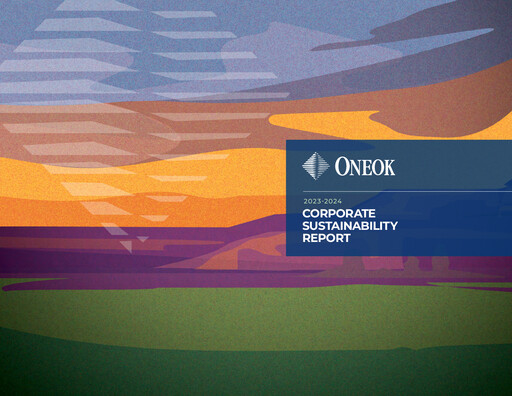 Thumbnail Oneok Sustainability Report 2023-2024
