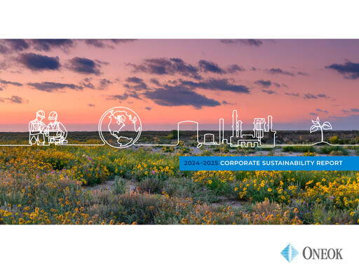Thumbnail Oneok Sustainability Report 2024-2025