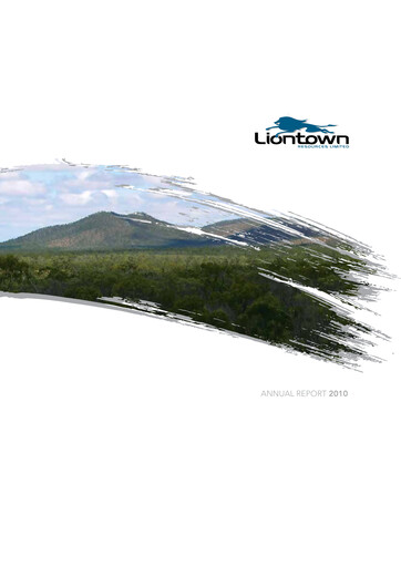 Thumbnail Liontown Resources
 Annual Report 2010