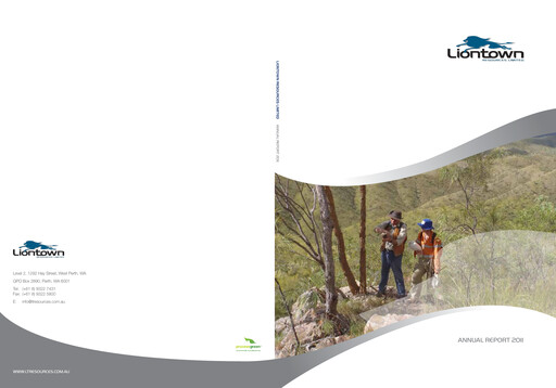 Thumbnail Liontown Resources
 Annual Report 2011