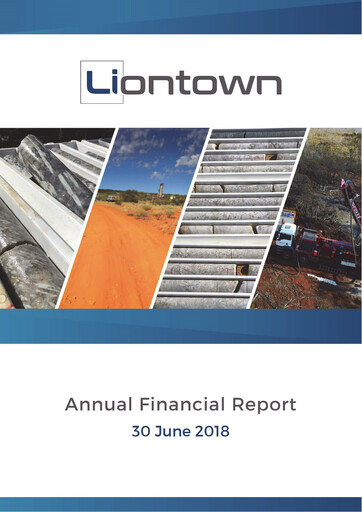 Thumbnail Liontown Resources
 Annual Report 2018
