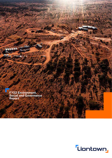 Thumbnail Liontown Resources
 ESG Report 2022