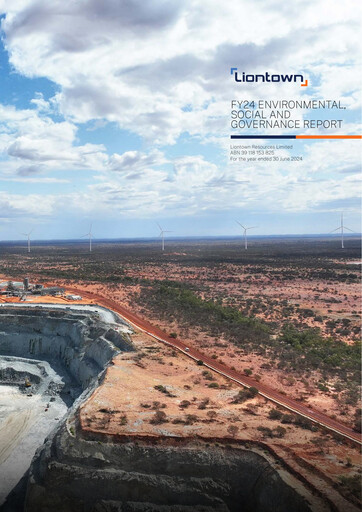 Thumbnail Liontown Resources
 ESG Report 2024