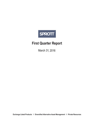 Thumbnail Sprott Inc Quarterly Report 2016-q1