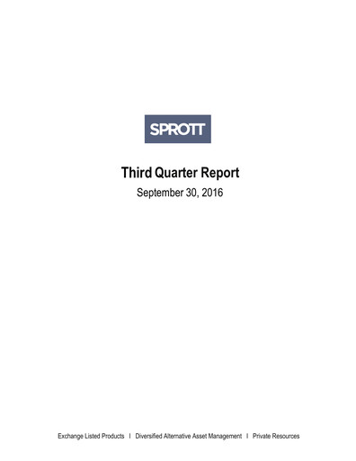 Thumbnail Sprott Inc Quarterly Report 2016-q3