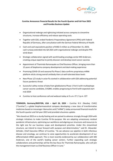 Vorschaubild Curevac Finanzbericht 2023