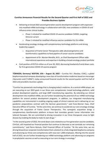 Vorschaubild Curevac Halbjahresbericht 2022-h1