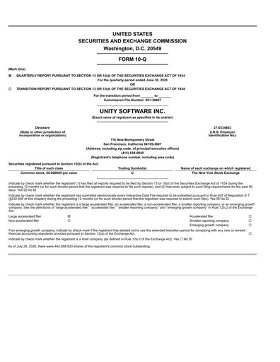 Thumbnail Unity Software Quarterly Report 2026-q2