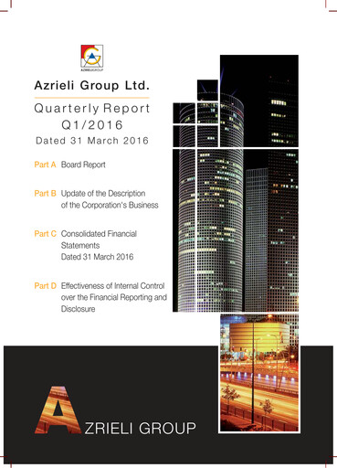 Thumbnail Azrieli Group
 Quarterly Report 2016-q1