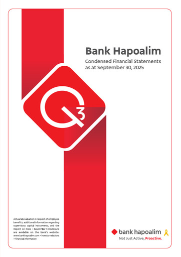Thumbnail Bank Hapoalim
 Quarterly Report 2025-q3
