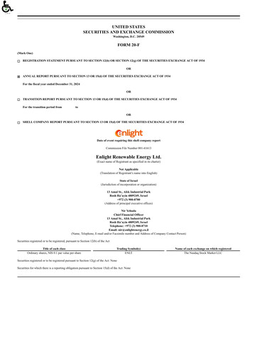 Miniature Enlight Renewable Energy Rapport annuel 2024