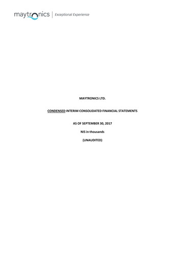 Thumbnail Maytronics Quarterly Report 2017-q3