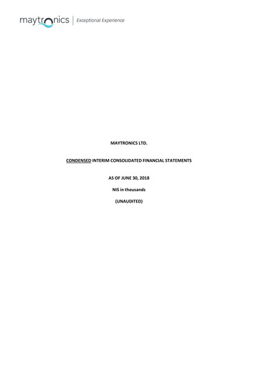 Thumbnail Maytronics Quarterly Report 2018-q2